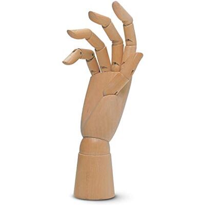 Honsell Modellino a Mano Femminile a Destra, 26 cm, in Legno Duro Chiaro, Superficie levigata e lucidata, Multicolore Honsell Modellino a Mano Femminile a Destra, 26 cm, in Legno Duro Chiaro, Superficie levigata e lucidata, Multicolore
