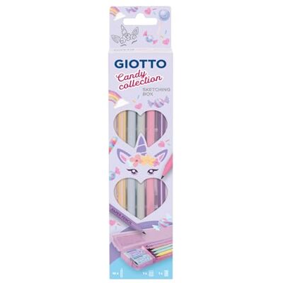 Giotto Sketching Set 10 matite + 1 temperamatite + 1 gomma Candy Collection Giotto Sketching Set 10 matite + 1 temperamatite + 1 gomma Candy Collection