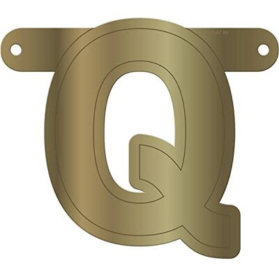 Folat Banner Letter Q: oro metallizzato Folat Banner Letter Q: oro metallizzato