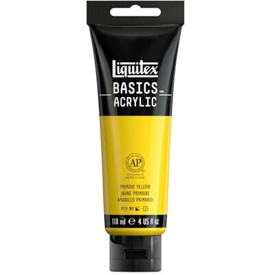 Liquitex Basics Acrylic, 1046410, Colore Acrilico, Giallo Primario, 118Ml Liquitex Basics Acrylic, 1046410, Colore Acrilico, Giallo Primario, 118Ml