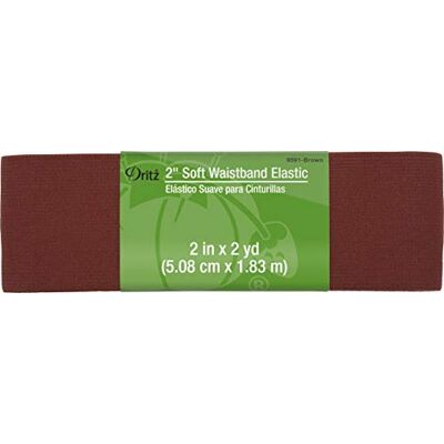 Dritz Notions Fascia elastica morbida in vita, 5 cm, colore: Marrone Dritz Notions Fascia elastica morbida in vita, 5 cm, colore: Marrone