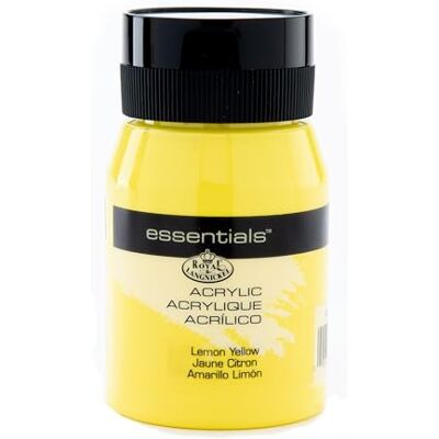 Royal & Langnickel Essentials Vernice acrilica, 500 ml, Colore: Giallo Limone Royal & Langnickel Essentials Vernice acrilica, 500 ml, Colore: Giallo Limone