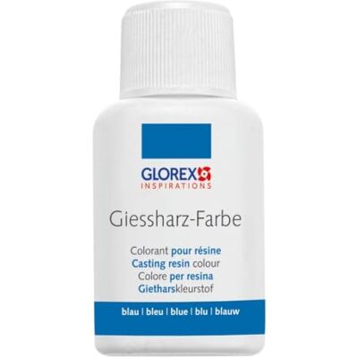 Glorex Colore per resina da colata , 20 ml, blu Pigmento liquido per colorare la resina utilizzata in opere d’arte e gioielli, codice articolo Glorex Colore per resina da colata , 20 ml, blu Pigmento liquido per colorare la resina utilizzata in opere d’arte e gioielli, codice articolo