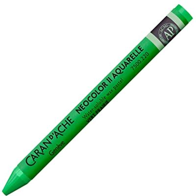 Caran d'Ache NEOCOLOR II 220 GRASGREEN () / Pastelle 10 pezzi (1 pezzo) / in cera verniciabile ad acqua, per carta, cartone, vetro, legno, pelle e pietra Caran d'Ache NEOCOLOR II 220 GRASGREEN () / Pastelle 10 pezzi (1 pezzo) / in cera verniciabile ad acqua, per carta, cartone, vetro, legno, pelle e pietra