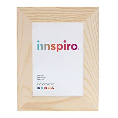 INNSPIRO Cornice in legno di pino massiccio con retro 3,5 cm. modanatura. 18 x 24 cm, legno grezzo, naturale, per artigianato, decorazione e personalizzazione INNSPIRO Cornice in legno di pino massiccio con retro 3,5 cm. modanatura. 18 x 24 cm, legno grezzo, naturale, per artigianato, decorazione e personalizzazione