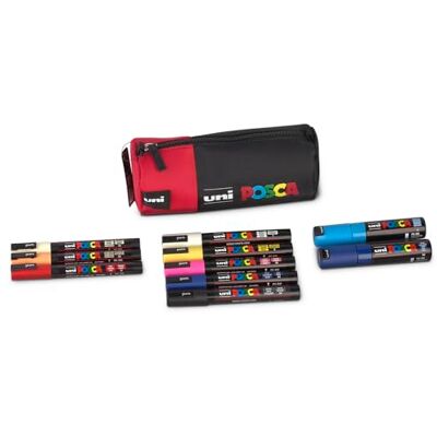 Posca Set di pennarelli , 10 pennarelli e un astuccio, per il lavoro, gli hobby e il tempo libero Posca Set di pennarelli , 10 pennarelli e un astuccio, per il lavoro, gli hobby e il tempo libero