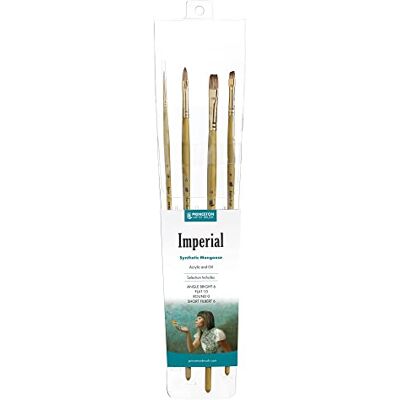 Princeton Art & Brush Imperial ,set 4 pennelli sintetico mangusta per olio e acrilico Princeton Art & Brush Imperial ,set 4 pennelli sintetico mangusta per olio e acrilico