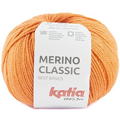 Katıa Merino Classic lana gomitoli da 100 grammi e 240 metri (arancio chiaro 92) Katıa Merino Classic lana gomitoli da 100 grammi e 240 metri (arancio chiaro 92)
