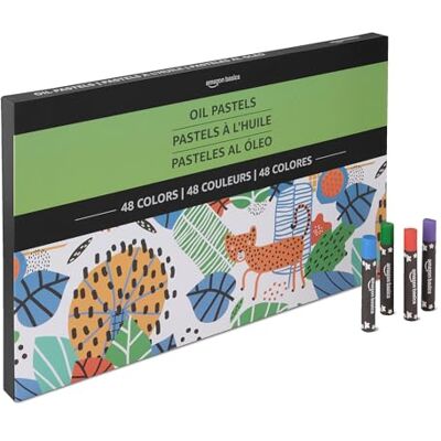 Amazon Basics , Set di pastelli a olio morbidi per artisti, principianti, studenti, insegnanti, 1 unità, 48 colori Amazon Basics , Set di pastelli a olio morbidi per artisti, principianti, studenti, insegnanti, 1 unità, 48 colori