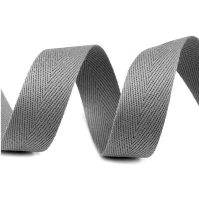 cyclingcolors Nastro in twill di cotone larghezza 25mm x lunghezza 50m, grigio cyclingcolors Nastro in twill di cotone larghezza 25mm x lunghezza 50m, grigio