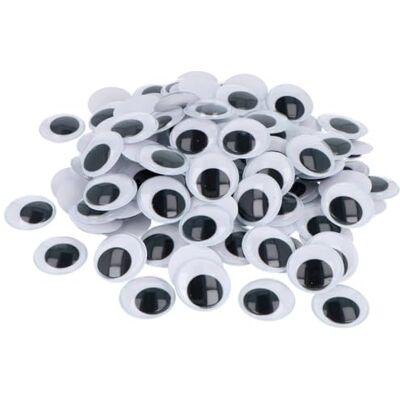 INNSPIRO Occhi mobili Adesivi Bianco e Nero diam. 30 mm. 1000u. INNSPIRO Occhi mobili Adesivi Bianco e Nero diam. 30 mm. 1000u.