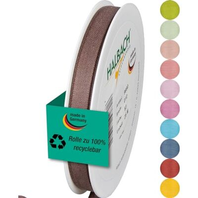 Halbach Seidenbänder Nastro regalo larghezza 10 mm lunghezza 25 m nastro prodotto in Germania nastri regalo in diversi colori e larghezze, perfetto per confezionare e decorare, colore: marrone Halbach Seidenbänder Nastro regalo larghezza 10 mm lunghezza 25 m nastro prodotto in Germania nastri regalo in diversi colori e larghezze, perfetto per confezionare e decorare, colore: marrone