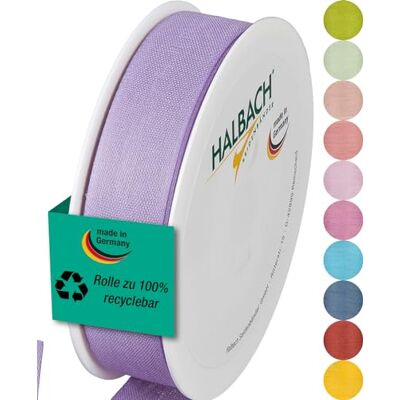 Halbach Seidenbänder Nastro per regali, larghezza 25 mm, lunghezza 25 m, prodotto in Germania, nastri regalo in diversi colori e larghezze, perfetto per confezionare e decorare, colore: lavanda Halbach Seidenbänder Nastro per regali, larghezza 25 mm, lunghezza 25 m, prodotto in Germania, nastri regalo in diversi colori e larghezze, perfetto per confezionare e decorare, colore: lavanda