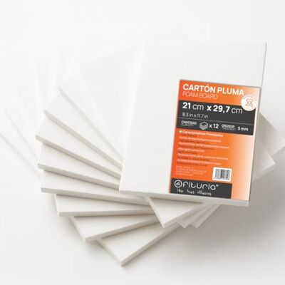 OFITURIA Pannello in Schiuma Bianco A4 Adesivo (21x29.7 cm) Pack 12 pz, Lastra di Polistirene Espanso Leggero e Rigido, Foamboard Multiuso a Taglio Facile, Lavoretti e Modelli, 5 mm OFITURIA Pannello in Schiuma Bianco A4 Adesivo (21x29.7 cm) Pack 12 pz, Lastra di Polistirene Espanso Leggero e Rigido, Foamboard Multiuso a Taglio Facile, Lavoretti e Modelli, 5 mm