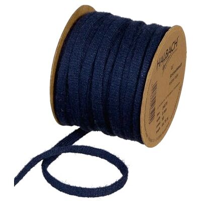 Halbach Fasce di seta premium in lana (vegan), larghezza: 8 mm, lunghezza: 15 m, filo flessibile riempito con filo, per progetti fai da te e targhette, colore: blu scuro Halbach Fasce di seta premium in lana (vegan), larghezza: 8 mm, lunghezza: 15 m, filo flessibile riempito con filo, per progetti fai da te e targhette, colore: blu scuro