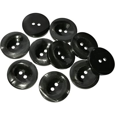 Aerzetix C57134 Set di 10 Bottoni per cucire concavi rotondi Ø25x4mm con 2 fori 40L L40 colore nero in plastica apertura 3mm hobby creativo merceria cucito abbigliamento decorativo Aerzetix C57134 Set di 10 Bottoni per cucire concavi rotondi Ø25x4mm con 2 fori 40L L40 colore nero in plastica apertura 3mm hobby creativo merceria cucito abbigliamento decorativo