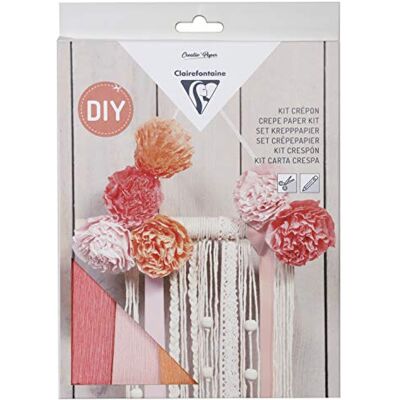 Clairefontaine kit carta crespa Fai da te macramé murale fiori carta velina decorazioni murali Istruzioni passo passo hobby creativo, Bricolage, attività manuali Clairefontaine kit carta crespa Fai da te macramé murale fiori carta velina decorazioni murali Istruzioni passo passo hobby creativo, Bricolage, attività manuali