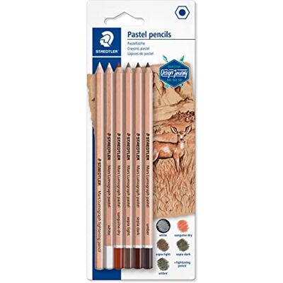 Staedtler Mars lumograph pastello 100P Design Journey – Blister 6 pastelli assortiti Staedtler Mars lumograph pastello 100P Design Journey – Blister 6 pastelli assortiti