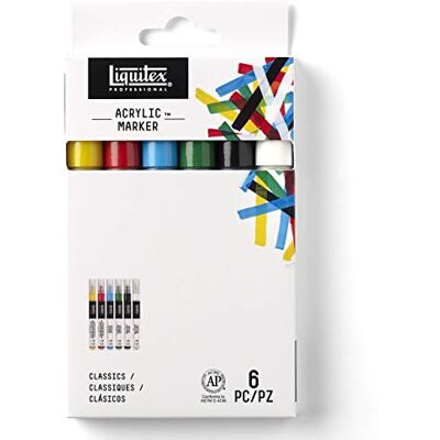 Liquitex Paint Marker 6 Pennarelli Punta Fine Liquitex Paint Marker 6 Pennarelli Punta Fine