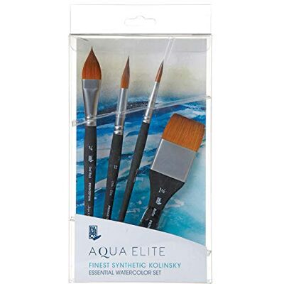 Princeton Art & Brush Aqua Elite Bset, 4 pennelli per acquerello Princeton Art & Brush Aqua Elite Bset, 4 pennelli per acquerello
