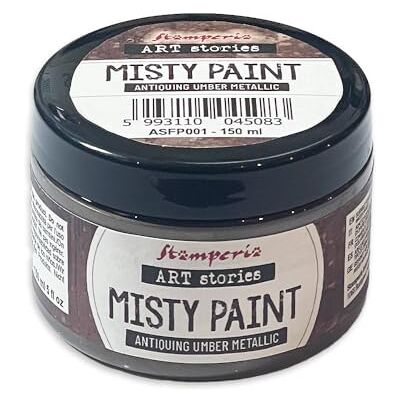 Stamperia Misty Paint for Crafts, Ideal for Stencilling and Mixed Media Projects, Water Based, Adds a Special Touch to Any Creation (150ml) (Metallic, Antiquing Umber) Stamperia Misty Paint for Crafts, Ideal for Stencilling and Mixed Media Projects, Water Based, Adds a Special Touch to Any Creation (150ml) (Metallic, Antiquing Umber)