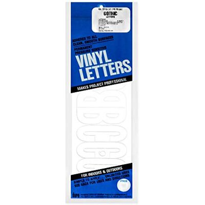 Graphic Products Prodotti grafici Vinile Adesivo Permanente Le Lettere 4 ", 95 Pezzi, Colore: Bianco Graphic Products Prodotti grafici Vinile Adesivo Permanente Le Lettere 4 ", 95 Pezzi, Colore: Bianco