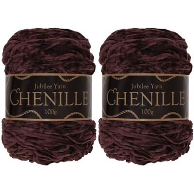 BambooMN JubileeYarn Filato di ciniglia, peso pettinato, 100 g/torta, melassa, 2 torte BambooMN JubileeYarn Filato di ciniglia, peso pettinato, 100 g/torta, melassa, 2 torte