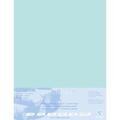 Clairefontaine Passepartout Pastelmat, 50 x 70 cm, 5 Fogli, Blu Chiaro Clairefontaine Passepartout Pastelmat, 50 x 70 cm, 5 Fogli, Blu Chiaro
