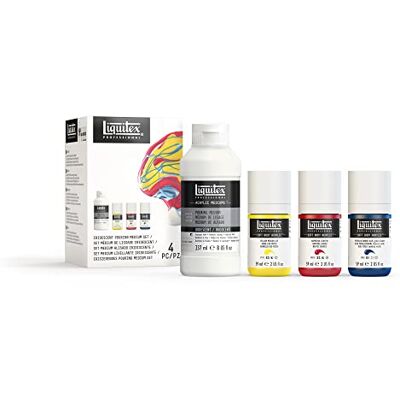 Liquitex LQX ACRYLIC MEDIUMS SET POURING MEDIUM IRIDISCENTE + SOFT BODY Liquitex LQX ACRYLIC MEDIUMS SET POURING MEDIUM IRIDISCENTE + SOFT BODY