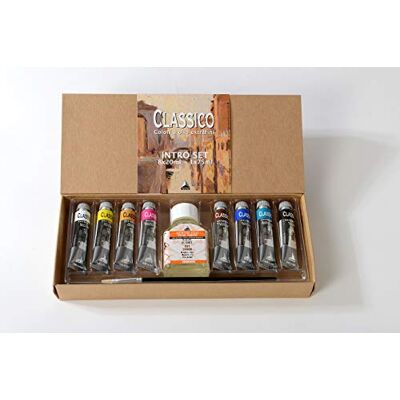 Maimeri Set in Cartone con 8 tubi da 20ml Colori a Olio Linea Classico e Accessori Maimeri Set in Cartone con 8 tubi da 20ml Colori a Olio Linea Classico e Accessori