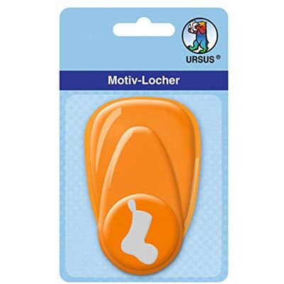 URSUS Perforatrice in plastica, misura media, calzino 25,4 mm, facile da usare grazie alla leva e pratico dispositivo di raccolta, arancione URSUS Perforatrice in plastica, misura media, calzino 25,4 mm, facile da usare grazie alla leva e pratico dispositivo di raccolta, arancione