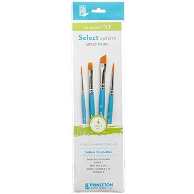 Princeton Art & Brush pennelli misti Select Artiste per olio, acrilico, acquerello Serie 3750, 113 Set Princeton Art & Brush pennelli misti Select Artiste per olio, acrilico, acquerello Serie 3750, 113 Set