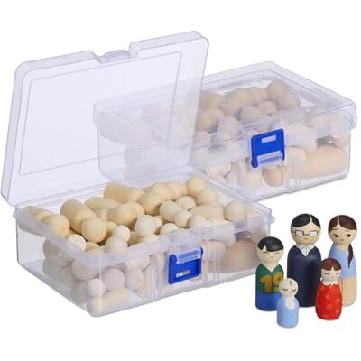 Relaxdays Set 100 Omini Legno, Figure Peg Doll da Dipingere, Gioco Bambini, Kit Lavoretti Creativi da Colorare, Naturale Relaxdays Set 100 Omini Legno, Figure Peg Doll da Dipingere, Gioco Bambini, Kit Lavoretti Creativi da Colorare, Naturale