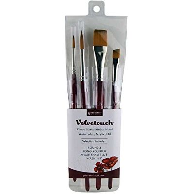 Princeton Art & Brush pennelli misti Velvetouch per olio, acrilico, acquerello,Pro set Princeton Art & Brush pennelli misti Velvetouch per olio, acrilico, acquerello,Pro set