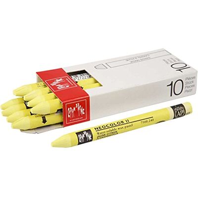 Caran d'Ache NEOCOLOR II 240 Giallo limone/limone giallo () / Pastelli 10 pezzi (1 pezzo)/ Cera verniciabile ad acqua/Per carta, cartone, vetro, legno, pelle, pietra Caran d'Ache NEOCOLOR II 240 Giallo limone/limone giallo () / Pastelli 10 pezzi (1 pezzo)/ Cera verniciabile ad acqua/Per carta, cartone, vetro, legno, pelle, pietra