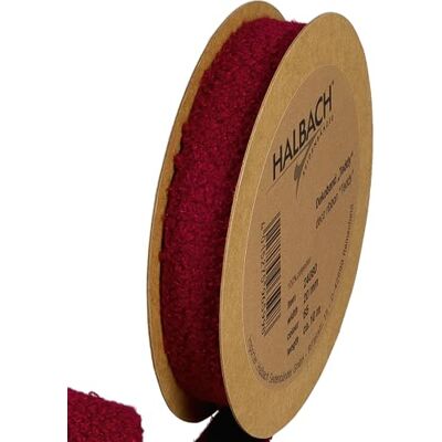 Halbach Seidenbänder Teddy tessuto decorativo Larghezza: 20 mm Lunghezza: 10 m Nastro in pelliccia sintetica per fai da te e cucito, colore: rosso vinaccia Halbach Seidenbänder Teddy tessuto decorativo Larghezza: 20 mm Lunghezza: 10 m Nastro in pelliccia sintetica per fai da te e cucito, colore: rosso vinaccia