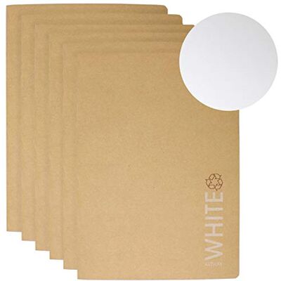 ArtWay Quaderno da Disegno Flessibile Copertina Kraft Riciclata 130g/m² 28 facciate A4 Carta Bianca 6 Pezzi ArtWay Quaderno da Disegno Flessibile Copertina Kraft Riciclata 130g/m² 28 facciate A4 Carta Bianca 6 Pezzi