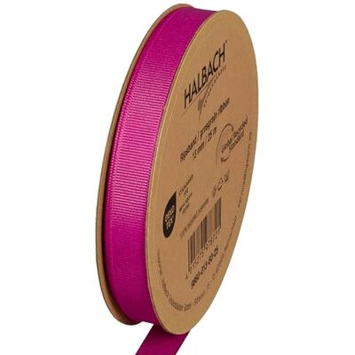 Halbach Seidenbänder Nastro in grosgrain di alta qualità, larghezza: 13 mm, lunghezza: 25 m, nastro regalo sostenibile in poliestere riciclato, ideale come nastro, colore: rosa Halbach Seidenbänder Nastro in grosgrain di alta qualità, larghezza: 13 mm, lunghezza: 25 m, nastro regalo sostenibile in poliestere riciclato, ideale come nastro, colore: rosa