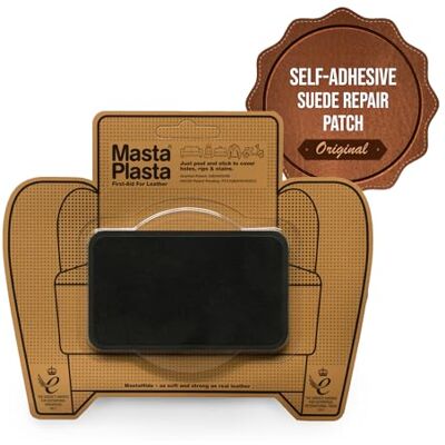 MastaPlasta Parche Riparazione Adesivo Divano Sedili Auto Scamosciato Nero 10x6 MastaPlasta Parche Riparazione Adesivo Divano Sedili Auto Scamosciato Nero 10x6