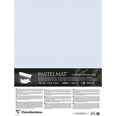 Clairefontaine Contrecollé Pastelmat 24x32cm 5F bleu clair Clairefontaine Contrecollé Pastelmat 24x32cm 5F bleu clair