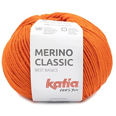Katıa Merino Classic lana gomitoli da 100 grammi e 240 metri. (arancione 97) Katıa Merino Classic lana gomitoli da 100 grammi e 240 metri. (arancione 97)