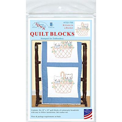 ART BLOCCHI QUILT 18X18 W GATTINI ART BLOCCHI QUILT 18X18 W GATTINI
