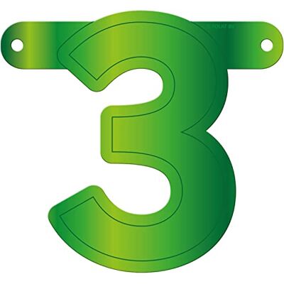 Folat Banner Letter 3: verde lime Folat Banner Letter 3: verde lime