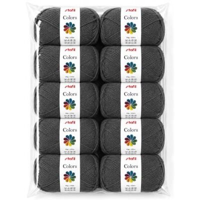 Stafil Colors Set da 10 Gomitoli Colore smog – 10 Gomitoli da 50 g (500 g Totali) – Lana Acrilica per Uncinetto, Maglia, Amigurumi, Crochet e Lavori Creativi Stafil Colors Set da 10 Gomitoli Colore smog – 10 Gomitoli da 50 g (500 g Totali) – Lana Acrilica per Uncinetto, Maglia, Amigurumi, Crochet e Lavori Creativi