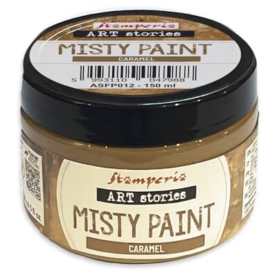 Stamperia Misty Paint for Crafts, Ideal for Stencilling and Mixed Media Projects, Water Based, Adds a Special Touch to Any Creation (150ml) (Caramel) (Art Stories) Stamperia Misty Paint for Crafts, Ideal for Stencilling and Mixed Media Projects, Water Based, Adds a Special Touch to Any Creation (150ml) (Caramel) (Art Stories)