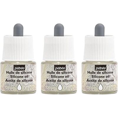 PEBEO Set di 3 oli di silicone Studio Acrylics trasparente, 45 ml PEBEO Set di 3 oli di silicone Studio Acrylics trasparente, 45 ml