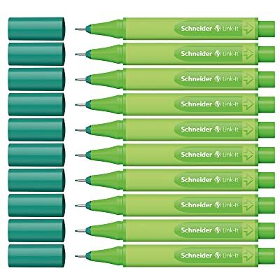 Schneider , Link-It 191201, pennarelli fini, confezione da 10 Standard nautic-green Schneider , Link-It 191201, pennarelli fini, confezione da 10 Standard nautic-green