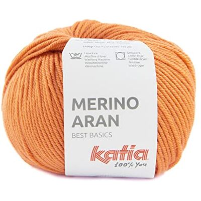 Katıa Merino Aran lana di gomitoli da 100 grammi e 155 metri (arancio Palido 96) Katıa Merino Aran lana di gomitoli da 100 grammi e 155 metri (arancio Palido 96)