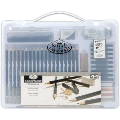 Royal & Langnickel RSET-ART3205 Essentials Clear View, Set per disegno in valigetta trasparente Royal & Langnickel RSET-ART3205 Essentials Clear View, Set per disegno in valigetta trasparente