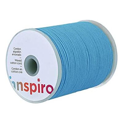 INNSPIRO - 260118 - Azzurro cielo - 1.0 mm - Corda in cotone cerata INNSPIRO - 260118 - Azzurro cielo - 1.0 mm - Corda in cotone cerata